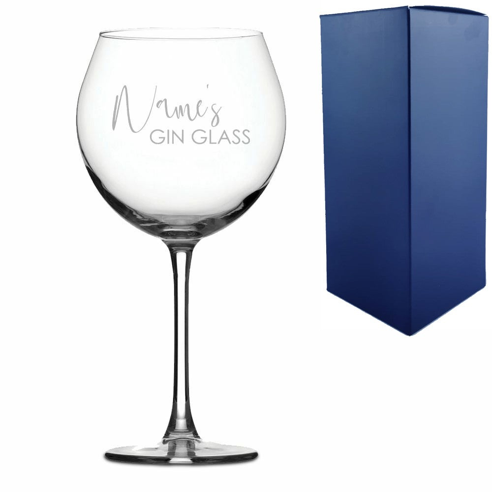 Personalised Gin Balloon Glass with Name