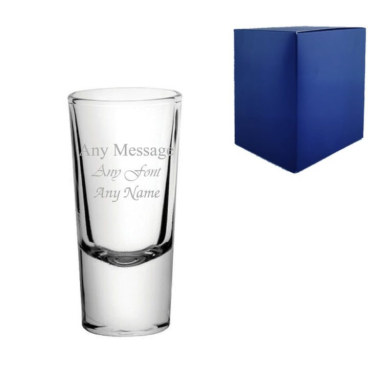 Personalised Engraved Shot Glass with Message