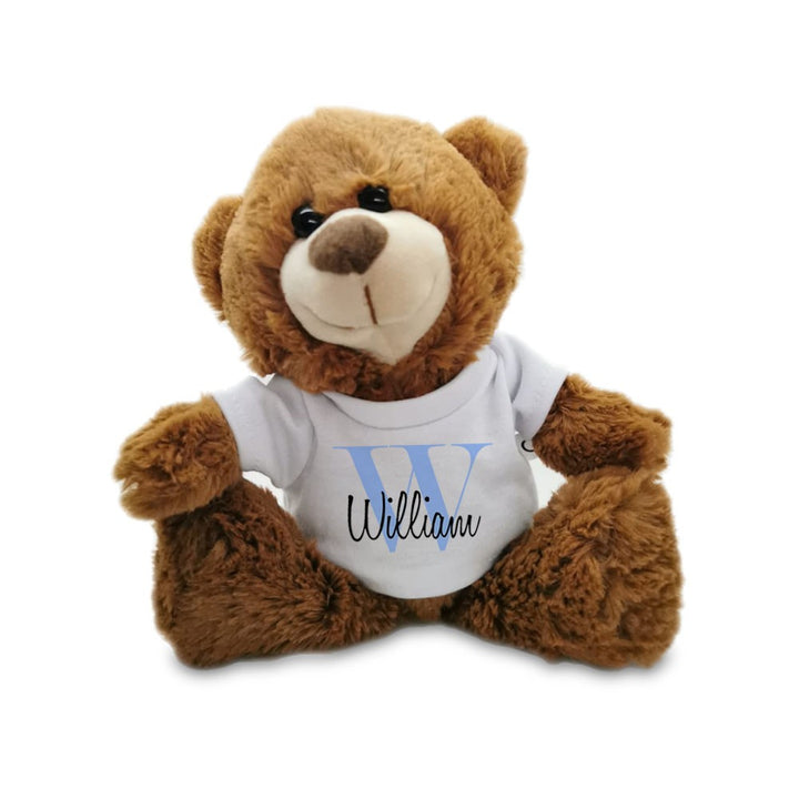 Personalised Teddy Bear with Initial and Name T-shirt