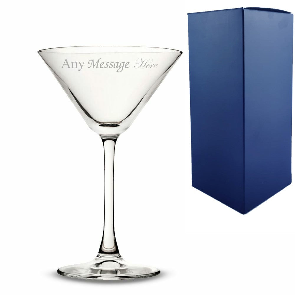 Personalised Enoteca Martini Glass with Message