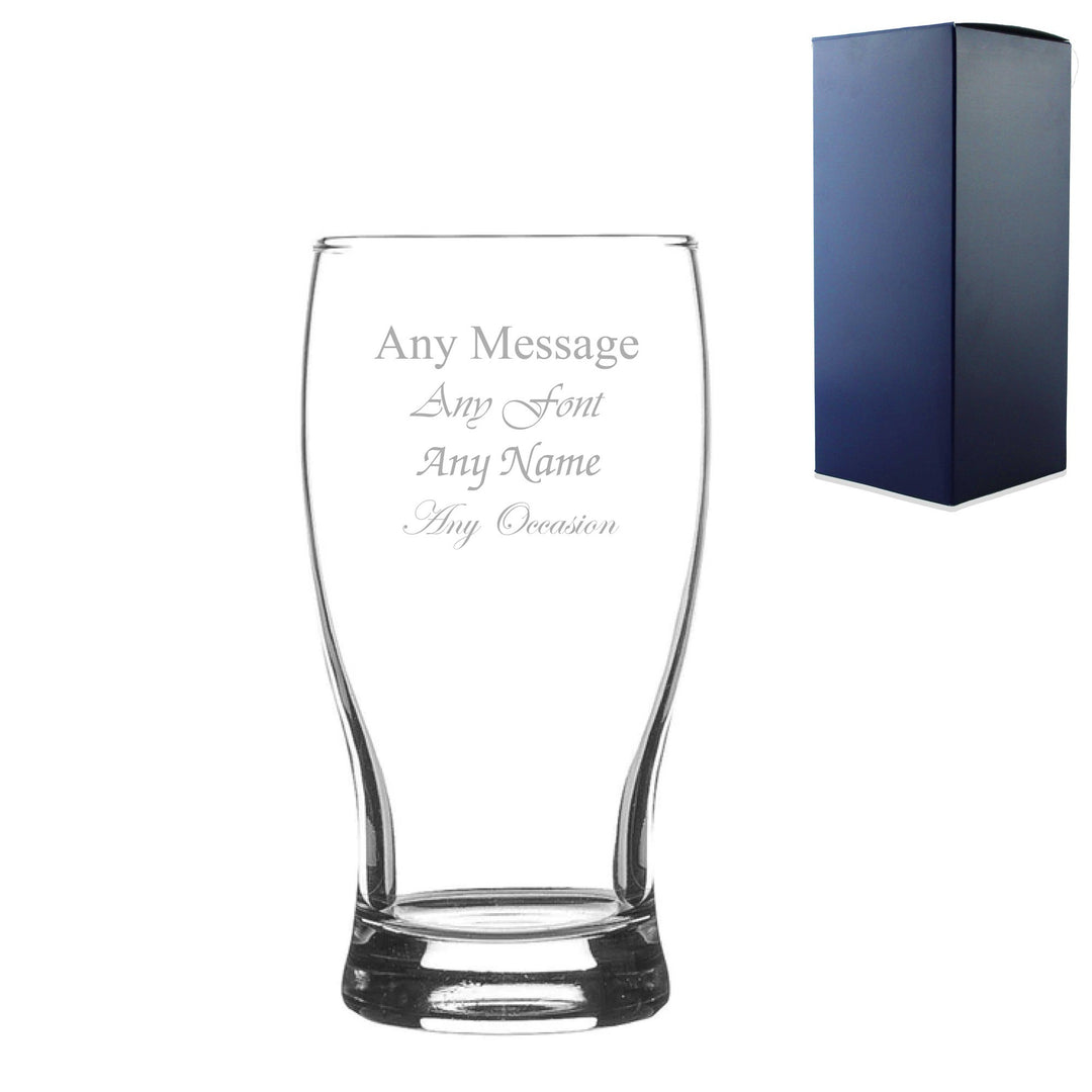 Personalised 580ml Classic Tulip Pint Glass in Gift Box