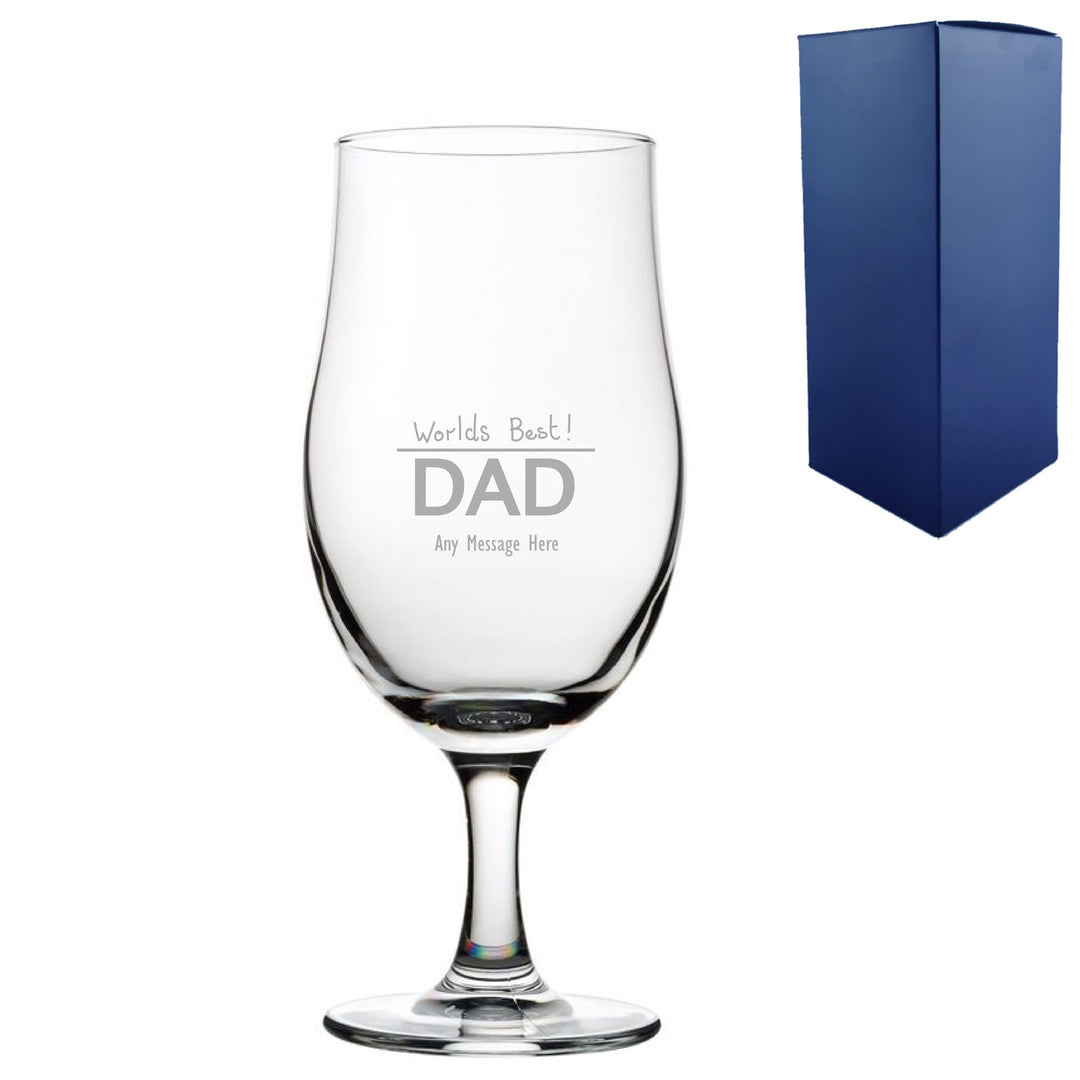 Personalised Father’s Day Draft Stemmed Beer Glass