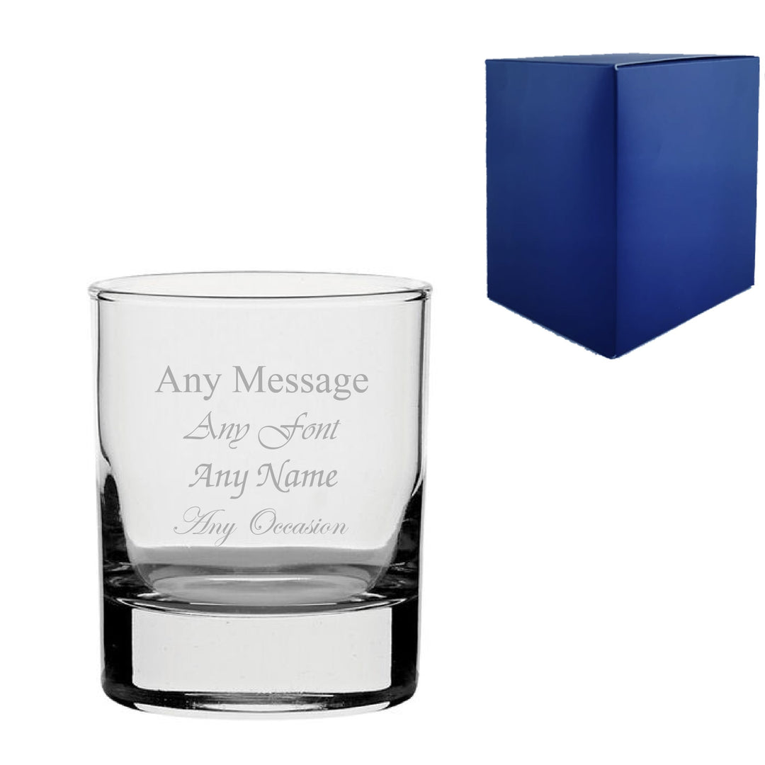 Personalised Side Whisky Glass 229ml with Any Message