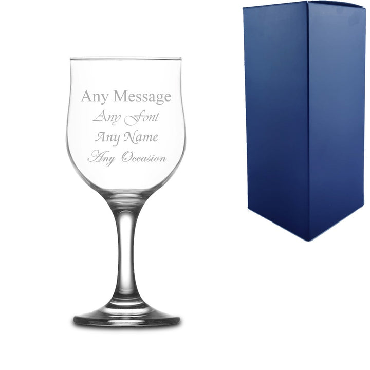 Personalised 320ml Nevakar Wine Glass with Gift Box