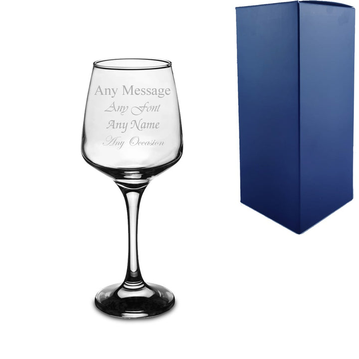 Personalised Engraved 290ml Tallo White Wine Glass &amp; Gift Box
