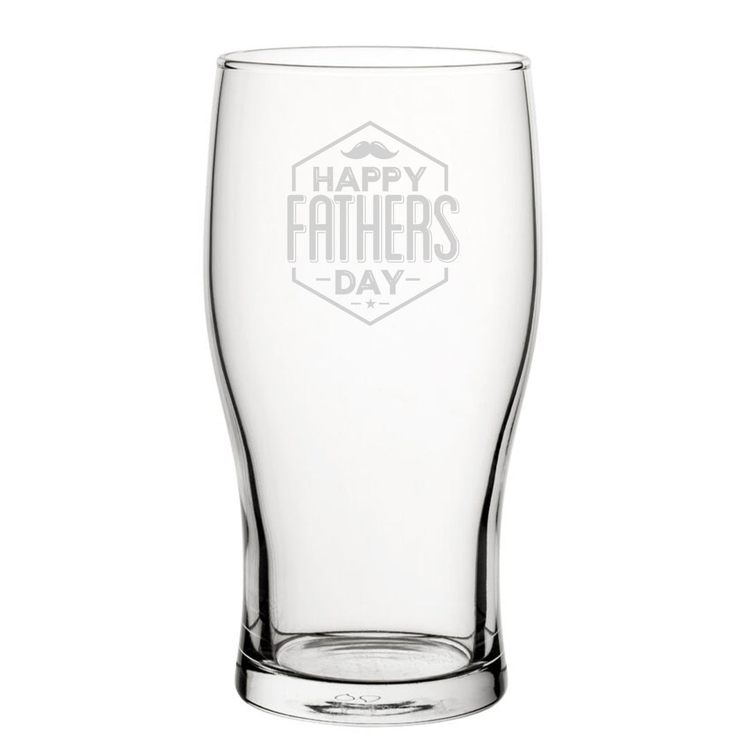 Engraved Tulip Pint Glass - Happy Father&