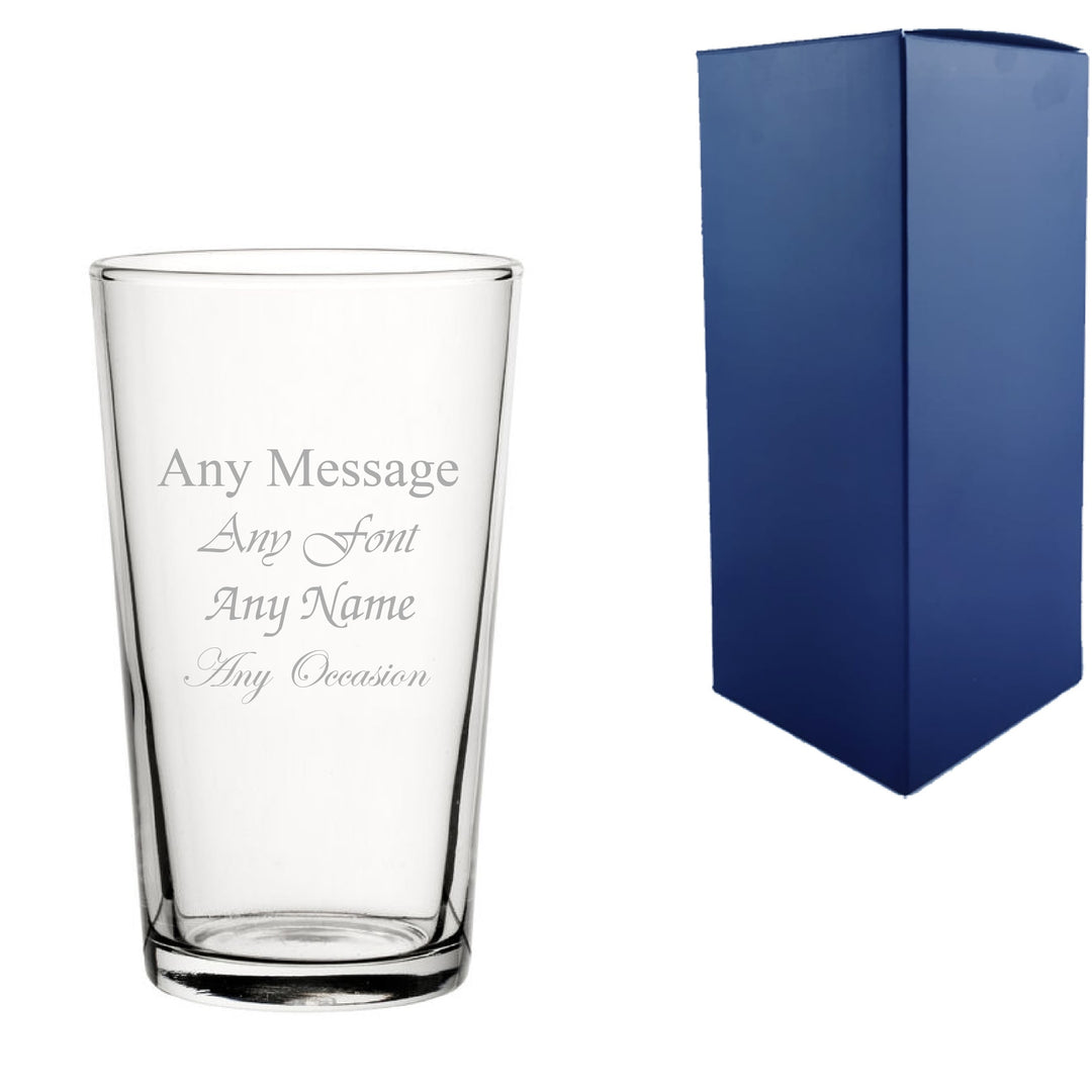 Personalised Engraved Conical Hiball Glass 295ml