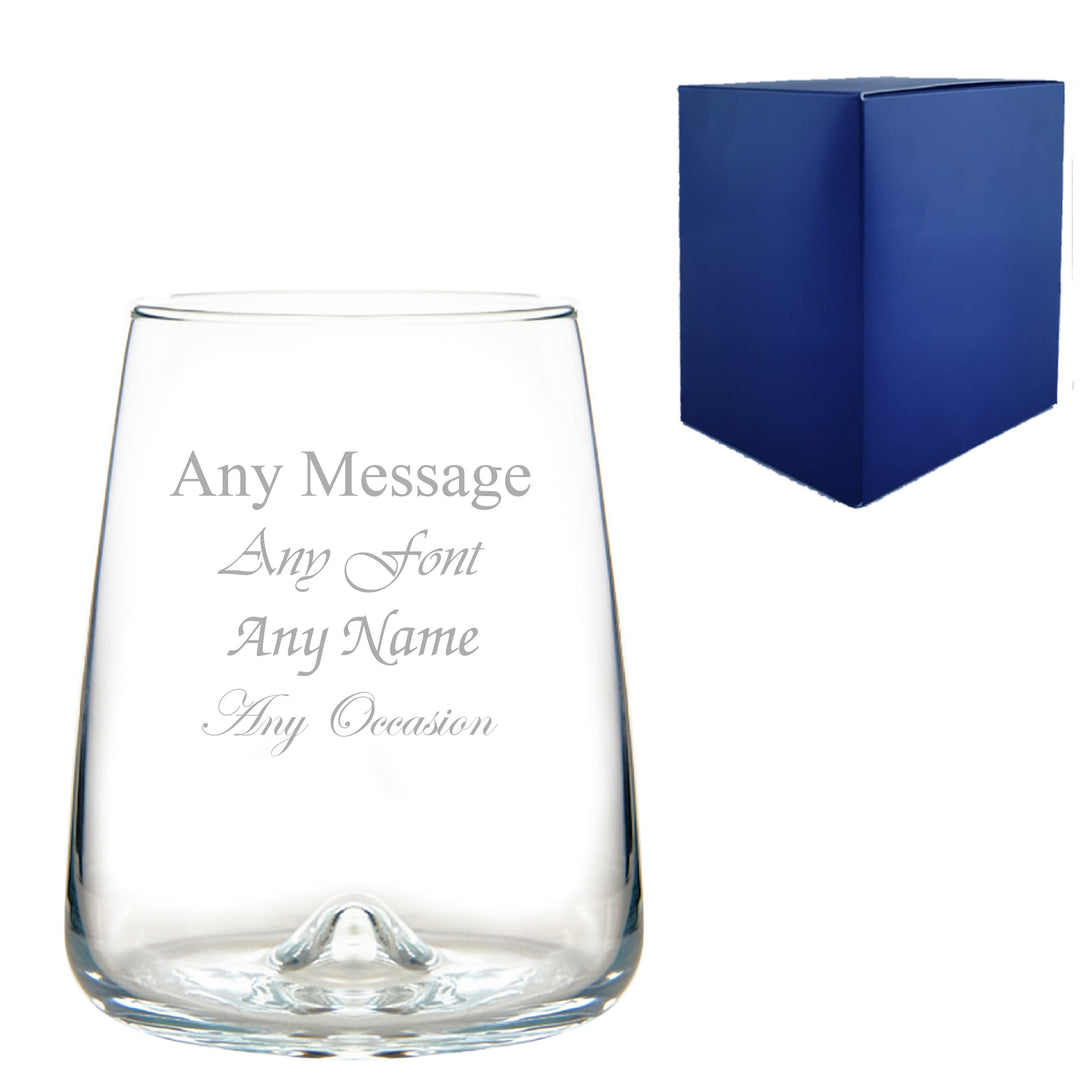Personalised Terra Tumbler Glass with Inverted Base