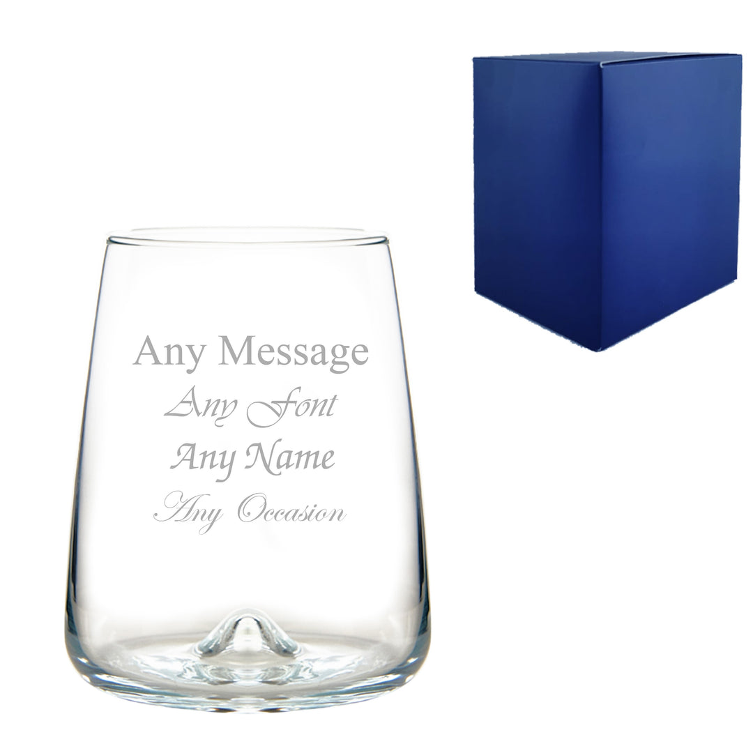 Personalised Engraved Terra Tumbler Glass with Inverted Base