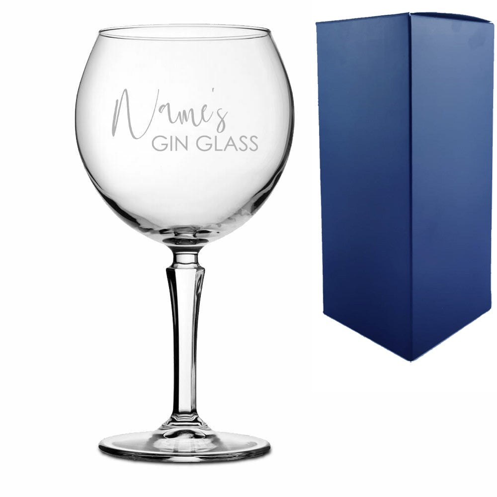 Personalised Hudson Gin Balloon Glass with Name
