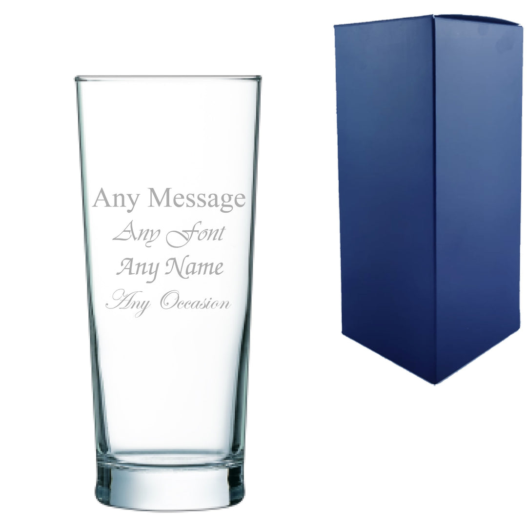 Personalised 10oz Primeur Beer Glass with Message