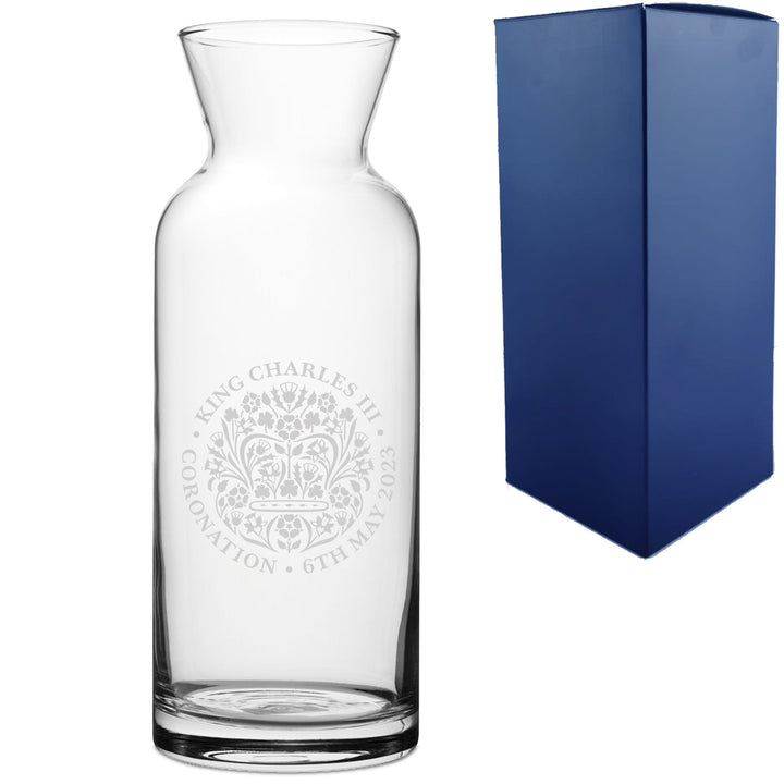 Engraved King Charles III Coronation Emblem Vase