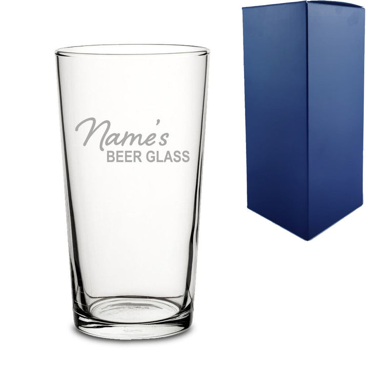Personalised Engraved Pint Glass with Name