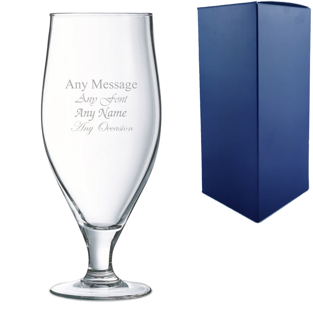 Personalised Stuttgart Stemmed Pint Beer Glass