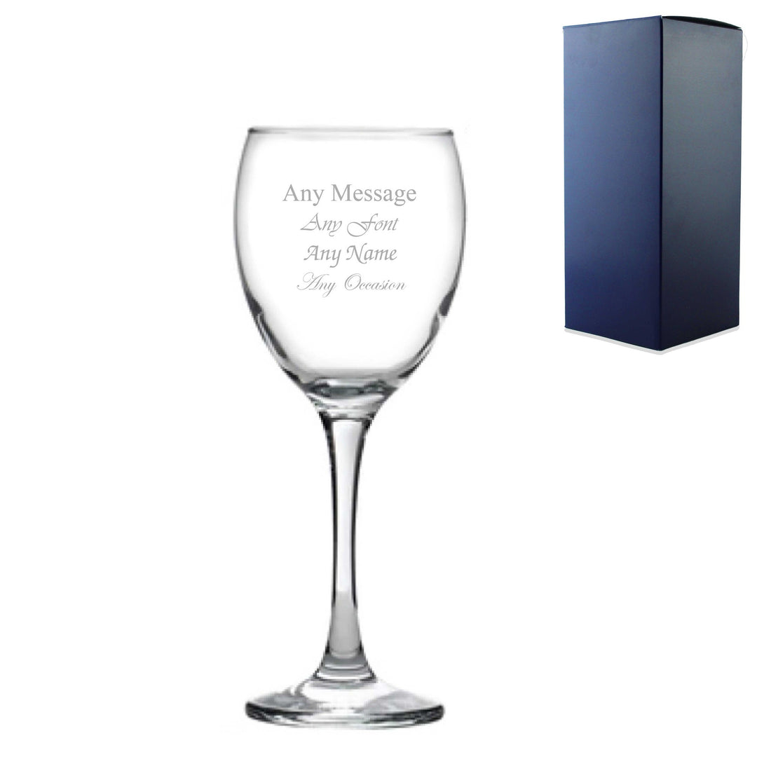 Personalised 340ml Classic Red Wine Glass with Gift Box