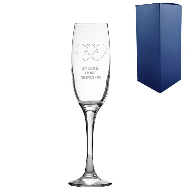Personalised Valentine’s Champagne Flute in Gift Box