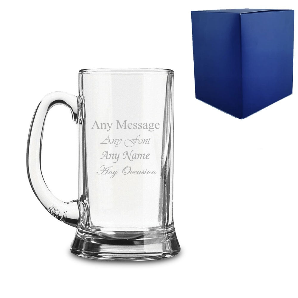 Personalised Engraved Half Pint Tankard with Icon
