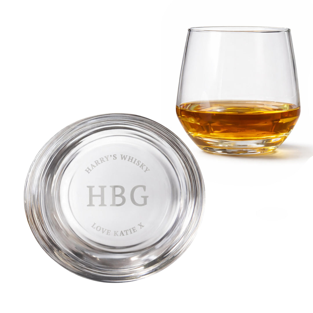 Personalised Base Engraved Initials &amp; Message Tumbler, The Personal Shop, personalised gifts