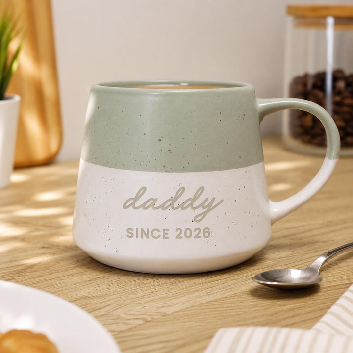 Personalised Message Green Speckled Ceramic Mug, The Personal Shop, personalised gifts