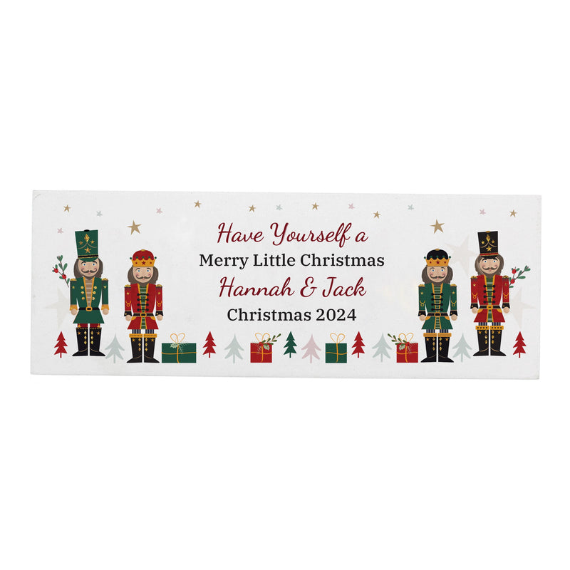 Personalised Christmas Nutcracker Wooden Mantel Ornament