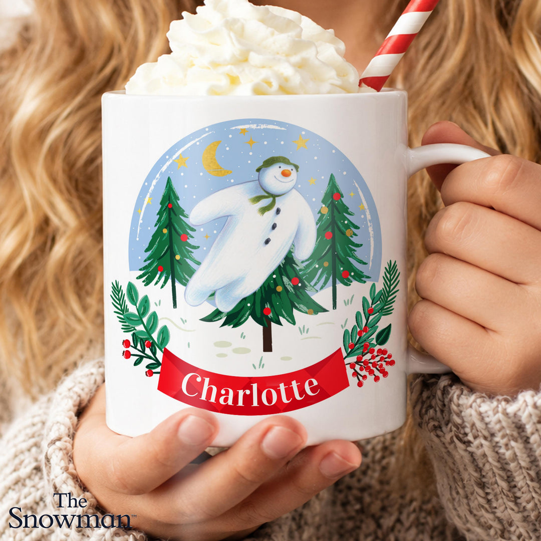 Personalised The Snowman Plastic Mug - Christmas Wishes