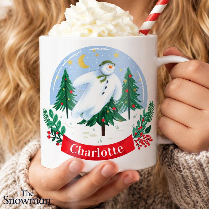 Personalised The Snowman Plastic Mug - Christmas Wishes