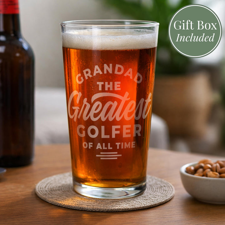 Personalised Greatest Sport Pint Glass, The Personal Shop, personalised gifts