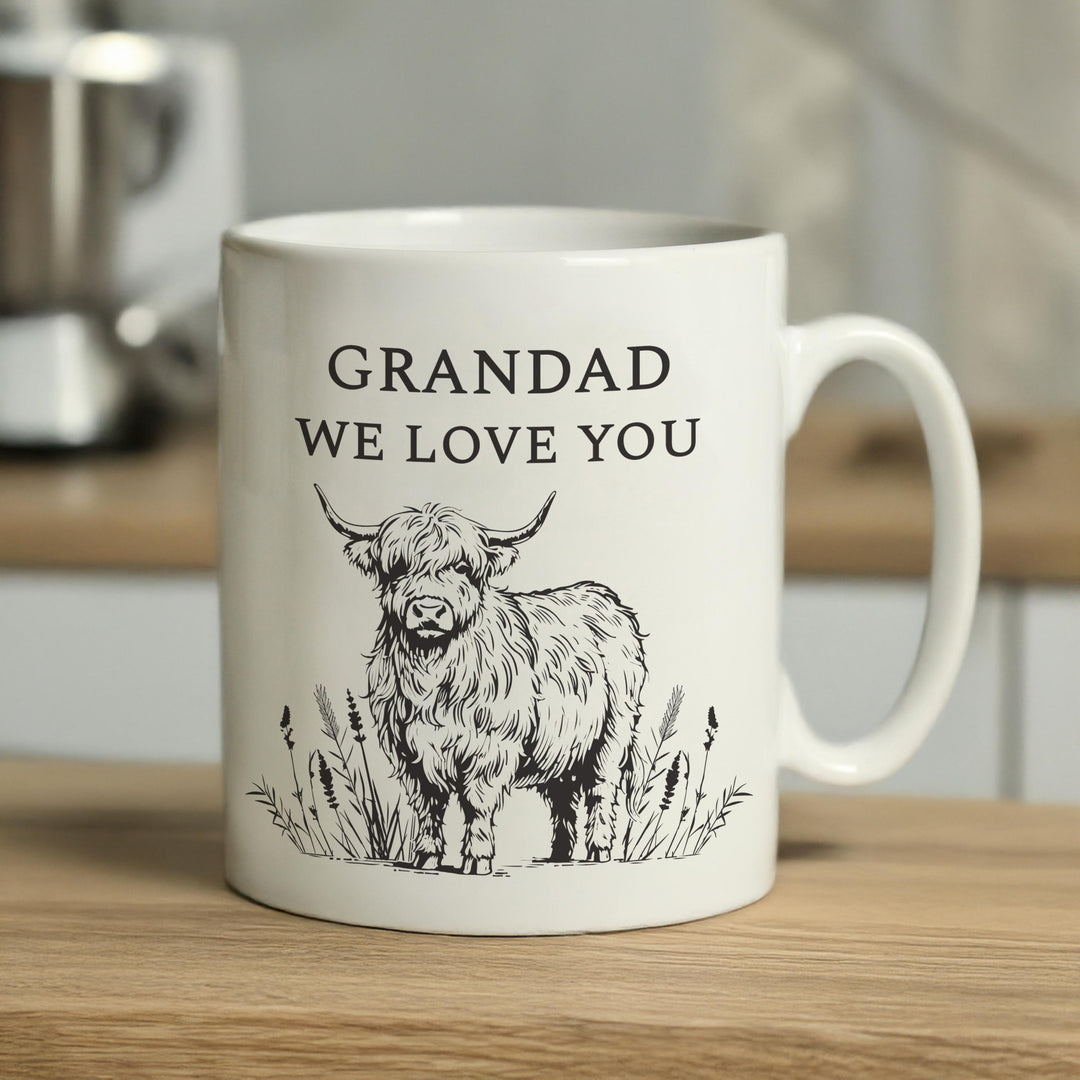 Personalised Black Highland Cow Mug – alternative view