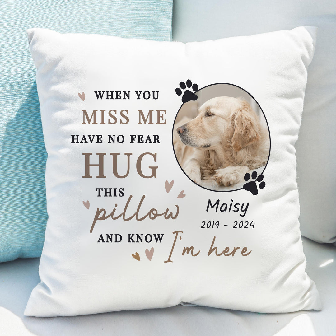 Personalised Memorial Pet Photo Upload Cushion – alternative view