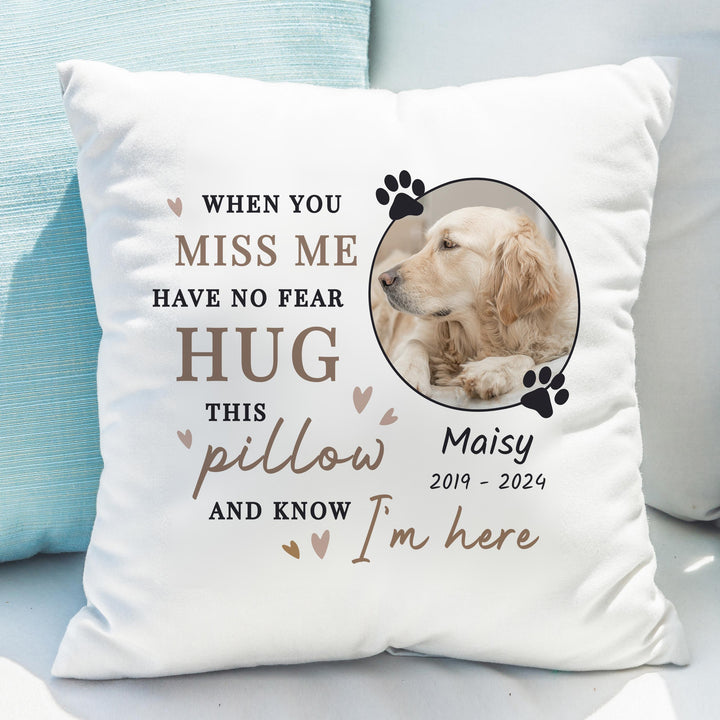 Personalised Memorial Pet Photo Upload Cushion – alternative view