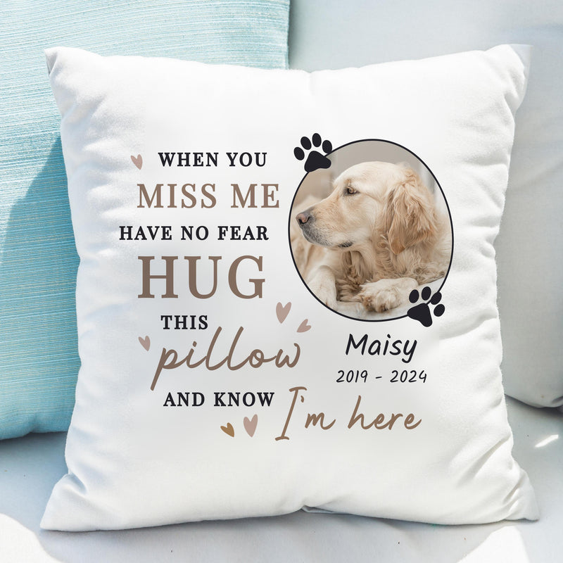 Personalised Memorial Pet Photo Upload Cushion