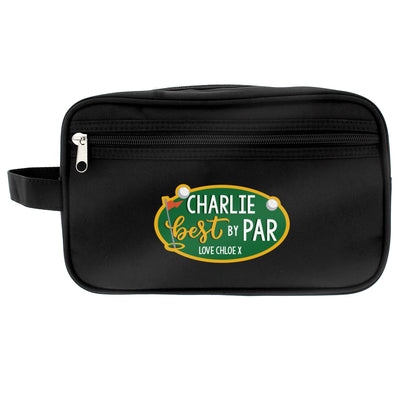 Personalised Best By Par Wash Bag