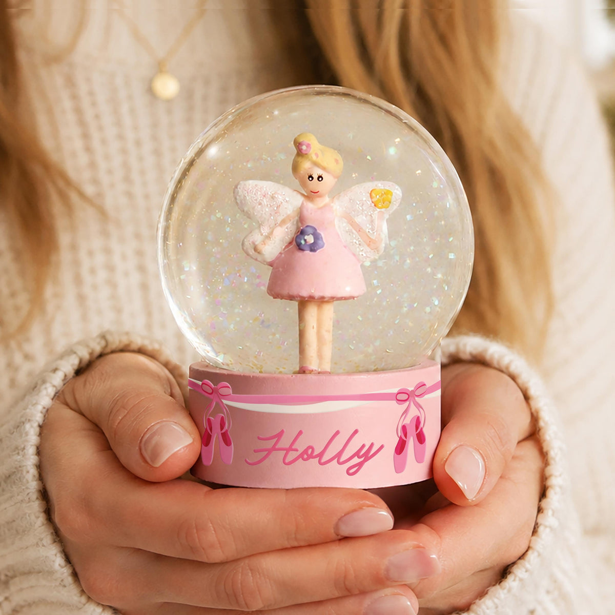 Personalised Fairy Snow Globe with Ballet Shoes, The Personal Shop, personalised gifts