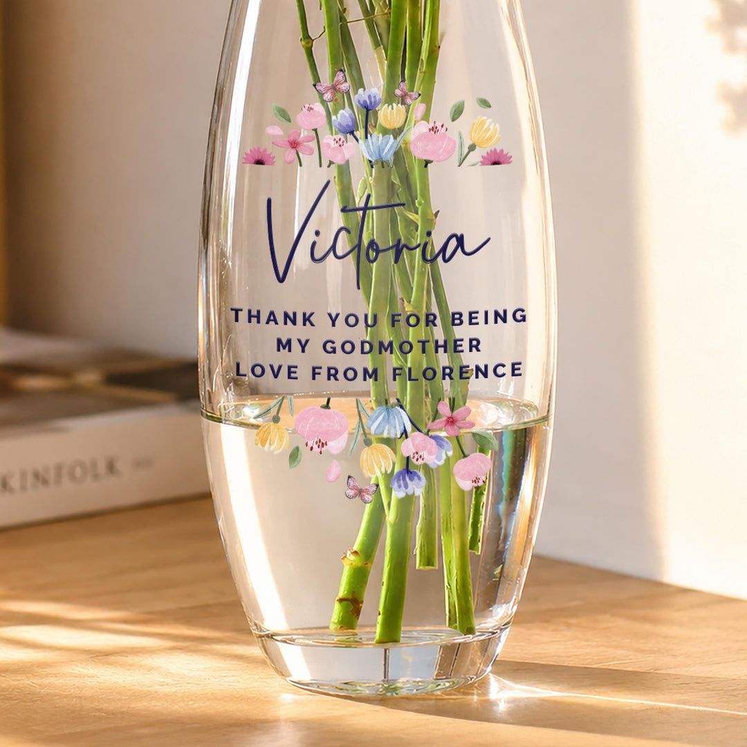 Personalised Bright Floral Bullet Vase, The Personal Shop, personalised gifts