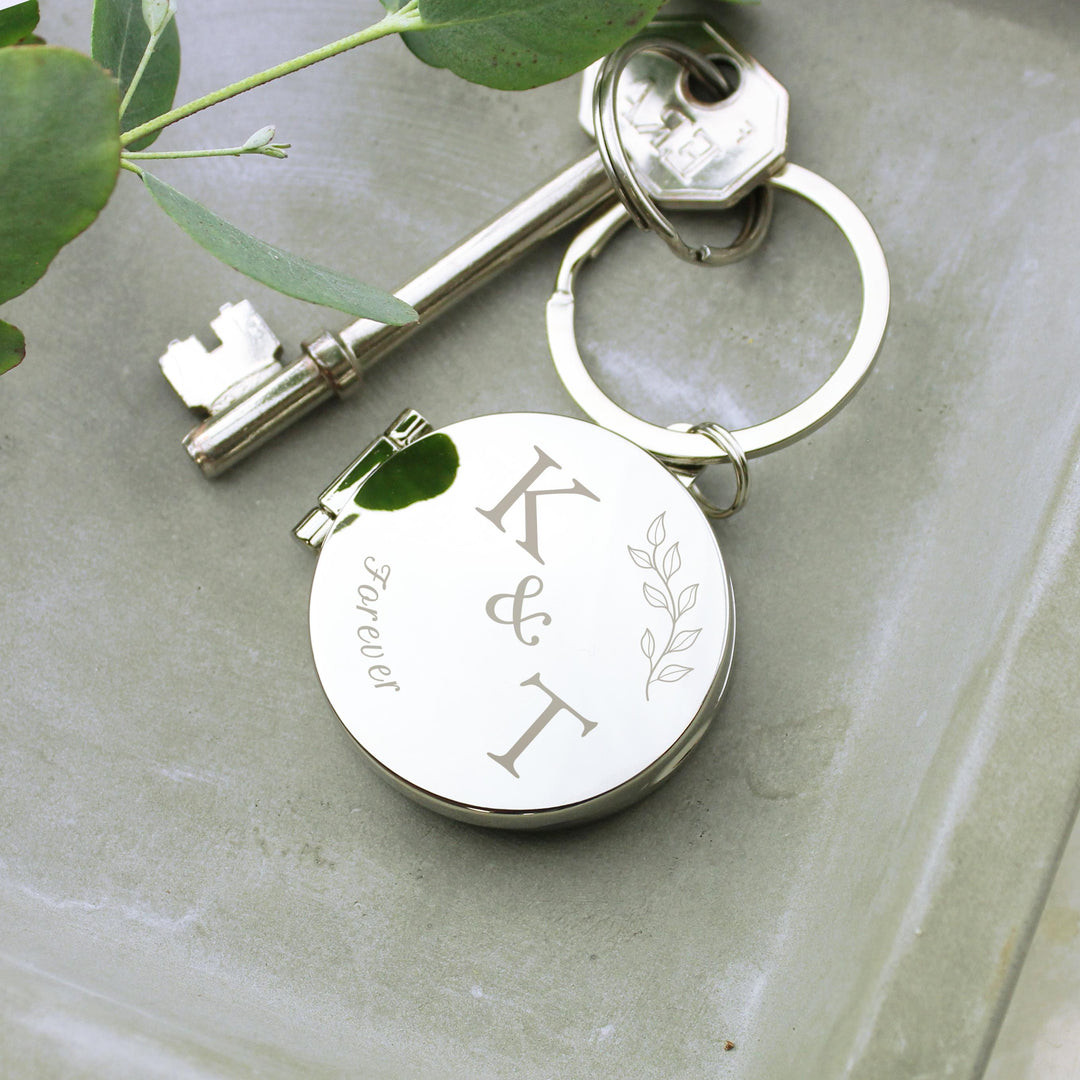 Personalised Foliage Couples Photo Keyring, The Personal Shop, personalised gifts