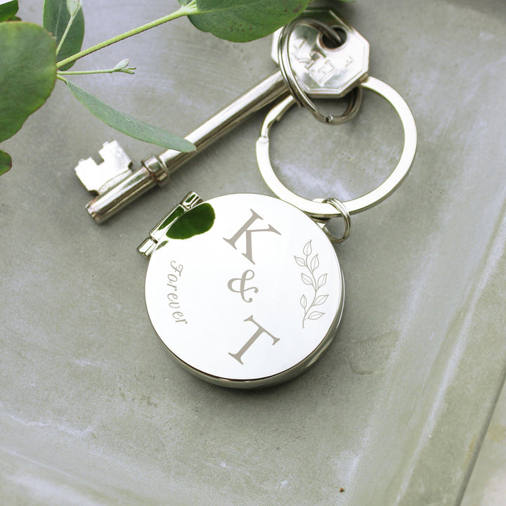 Personalised Foliage Couples Photo Keyring, The Personal Shop, personalised gifts