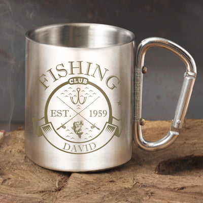 Personalised Fishing Club Stainless Steel Mug