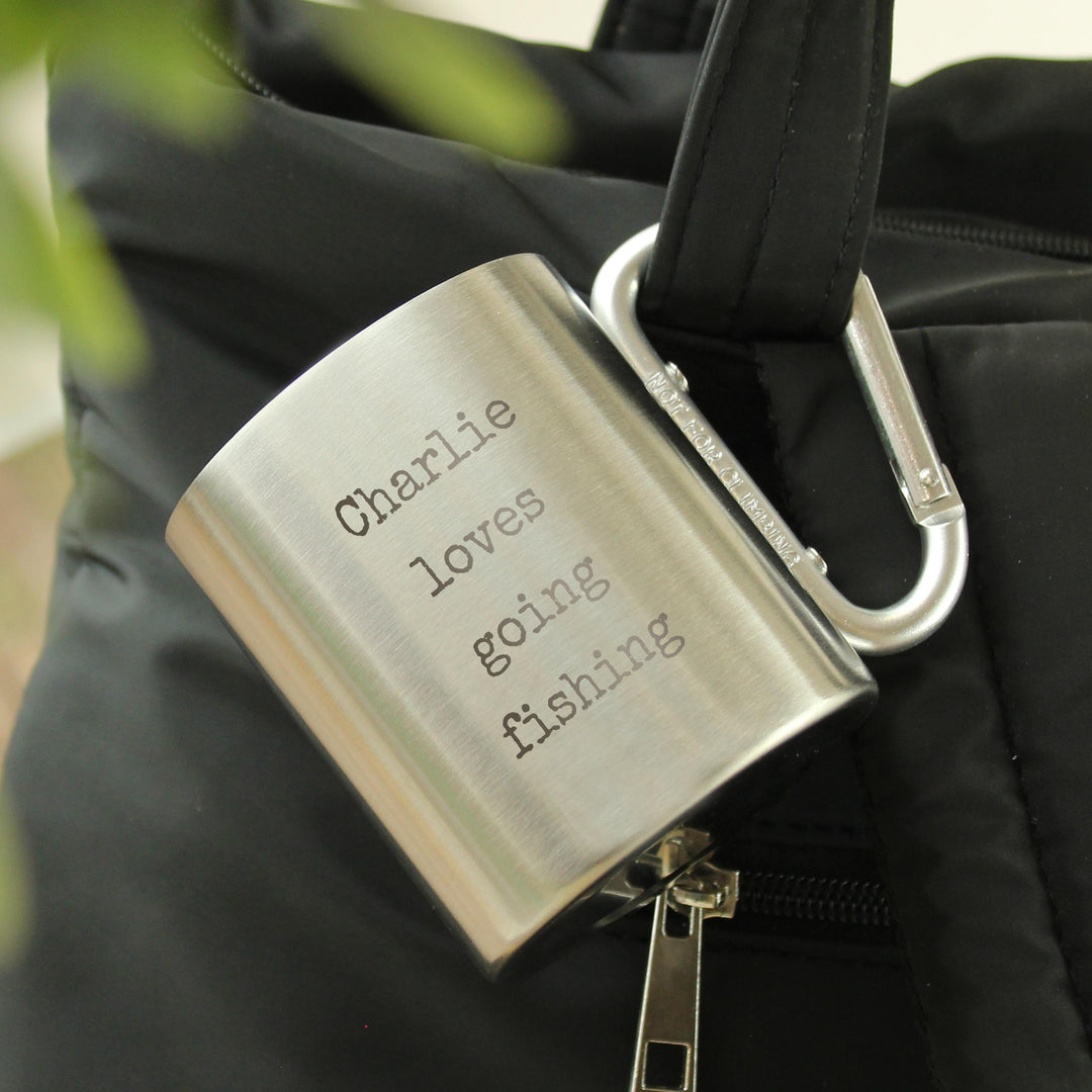 Personalised Free Text Metal Mug, The Personal Shop, personalised gifts