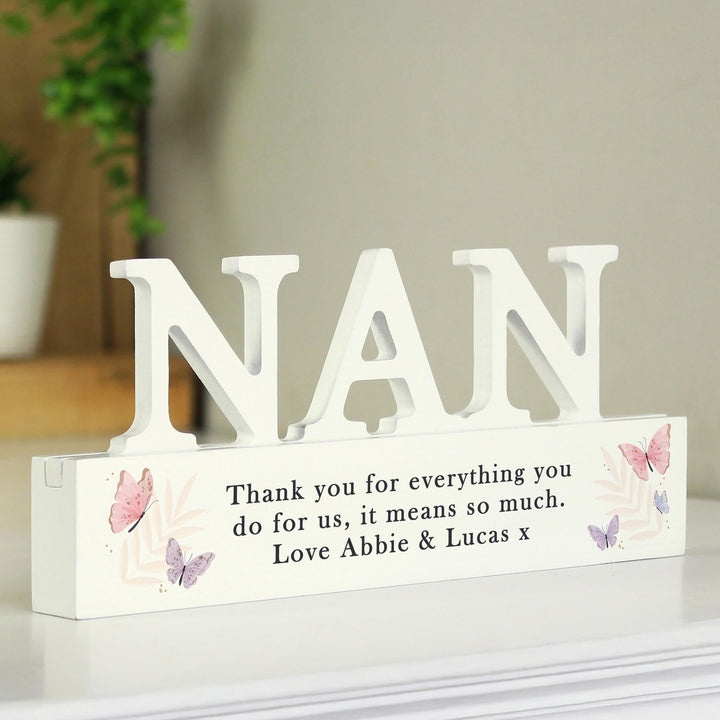Personalised Butterfly Nan Ornament