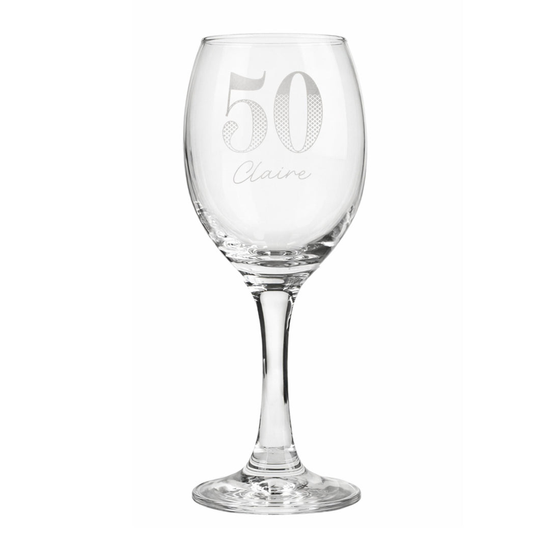 Personalised Big Age Wine Glass, The Personal Shop, personalised gifts