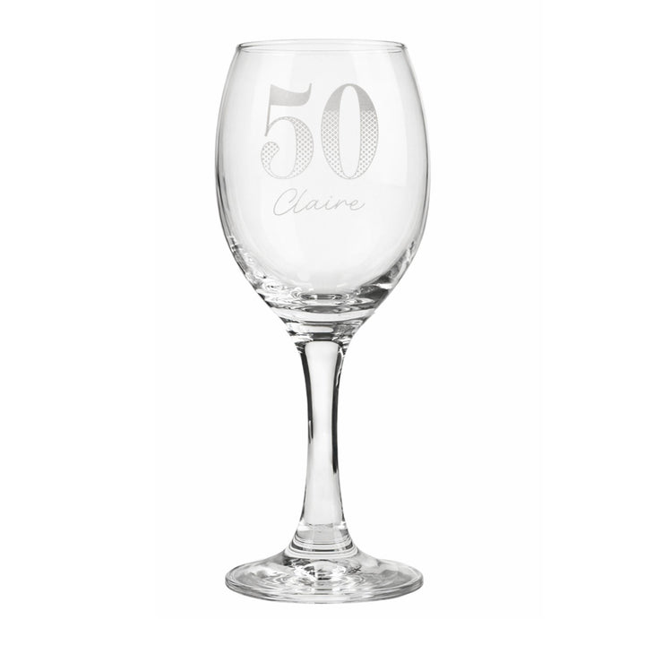 Personalised Big Age Wine Glass, The Personal Shop, personalised gifts