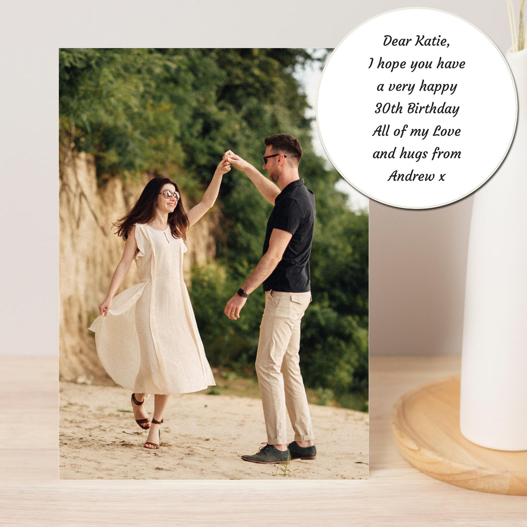 Personalised Photo Upload Card - Display Font – alternative view