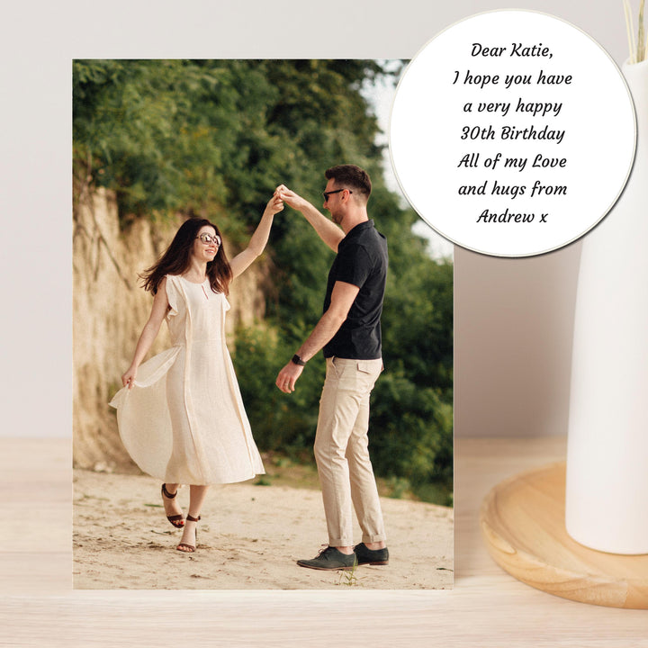 Personalised Photo Upload Card - Display Font – alternative view