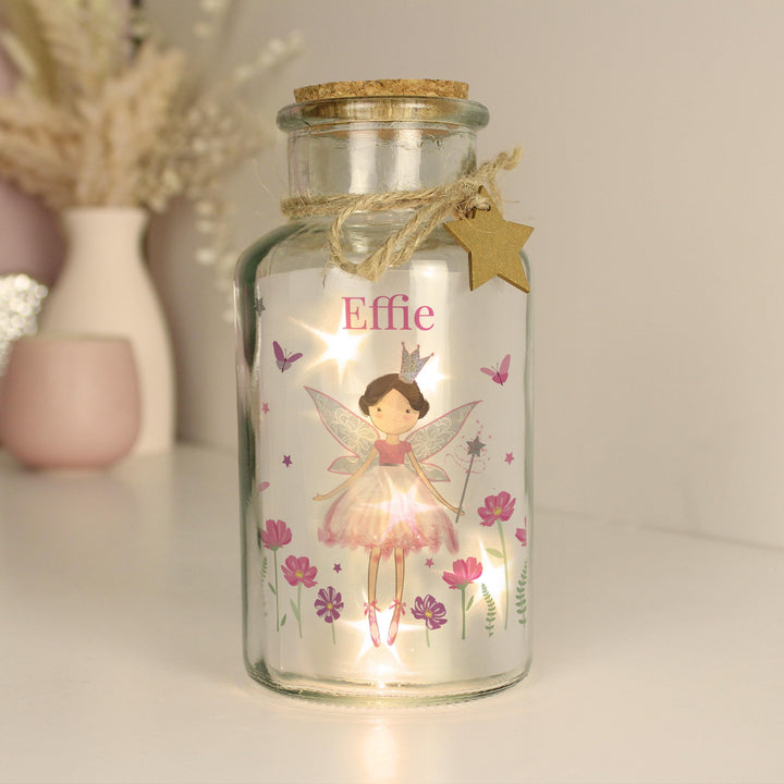 Personalised Fairy Princess LED Glass Jar – alternative view