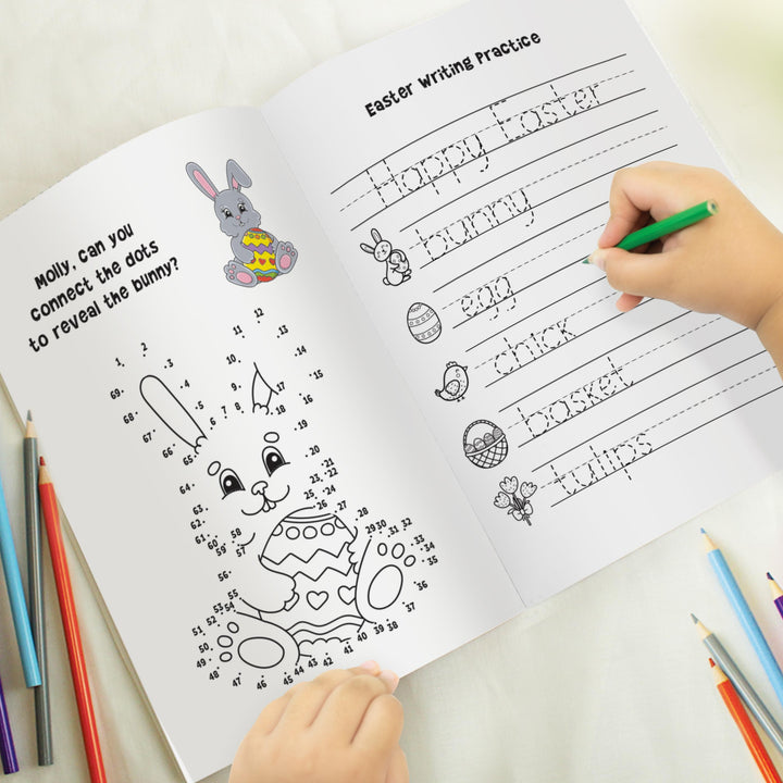 Personalised Easter Activity &amp; Colouring Book, The Personal Shop, personalised gifts