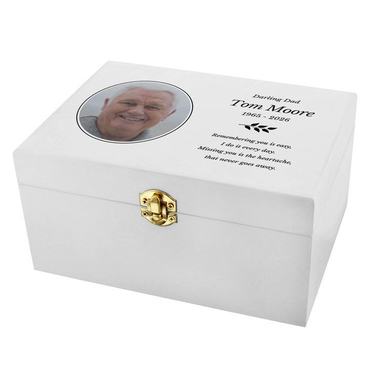 Personalised Photo Upload Memorial Keepsake Box – alternative view