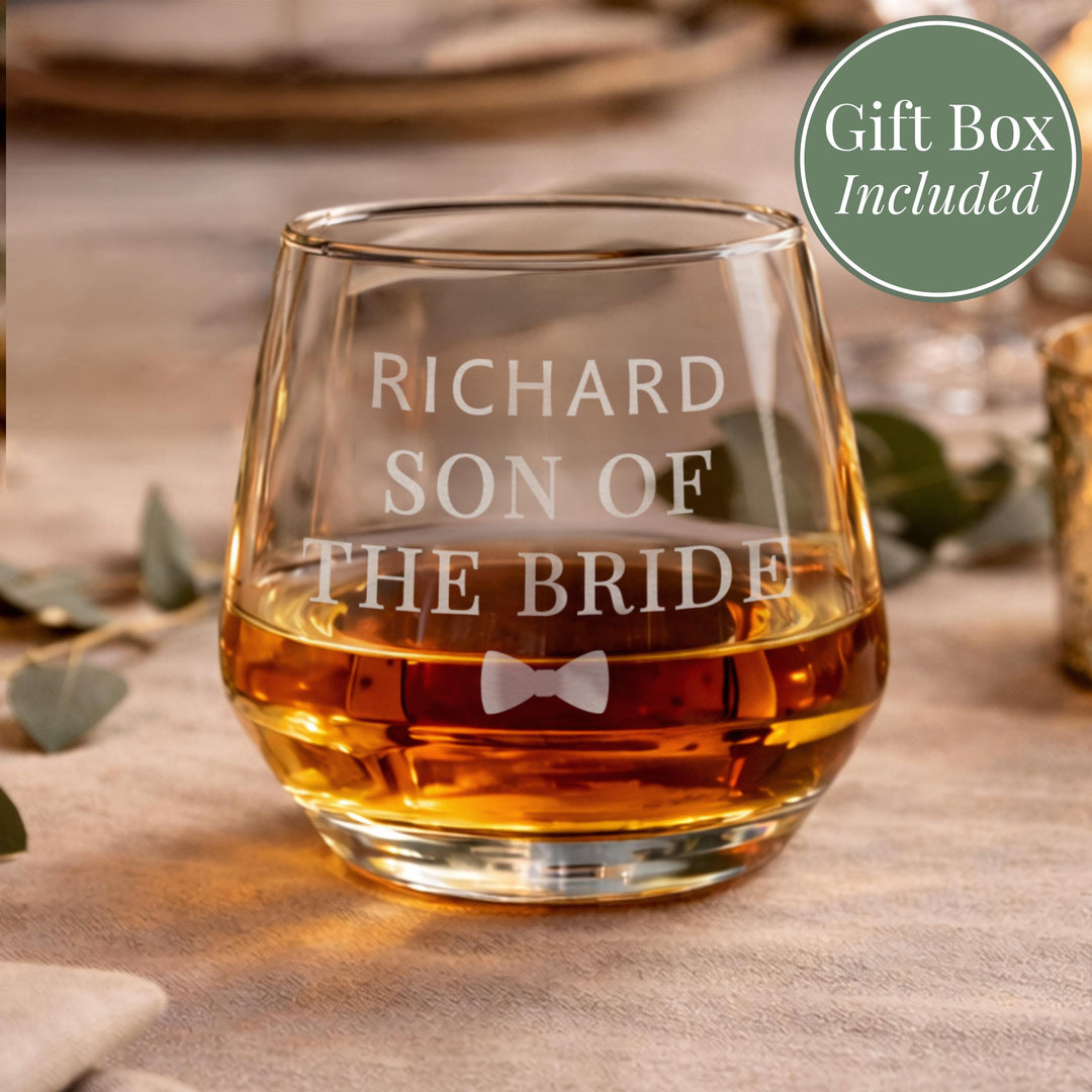 Personalised Wedding Whisky Glass, The Personal Shop, personalised gifts