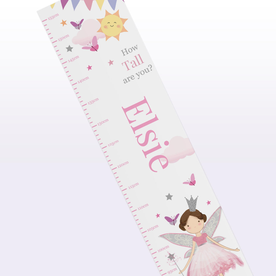 Personalised Fairy Princess Height Chart – alternative view