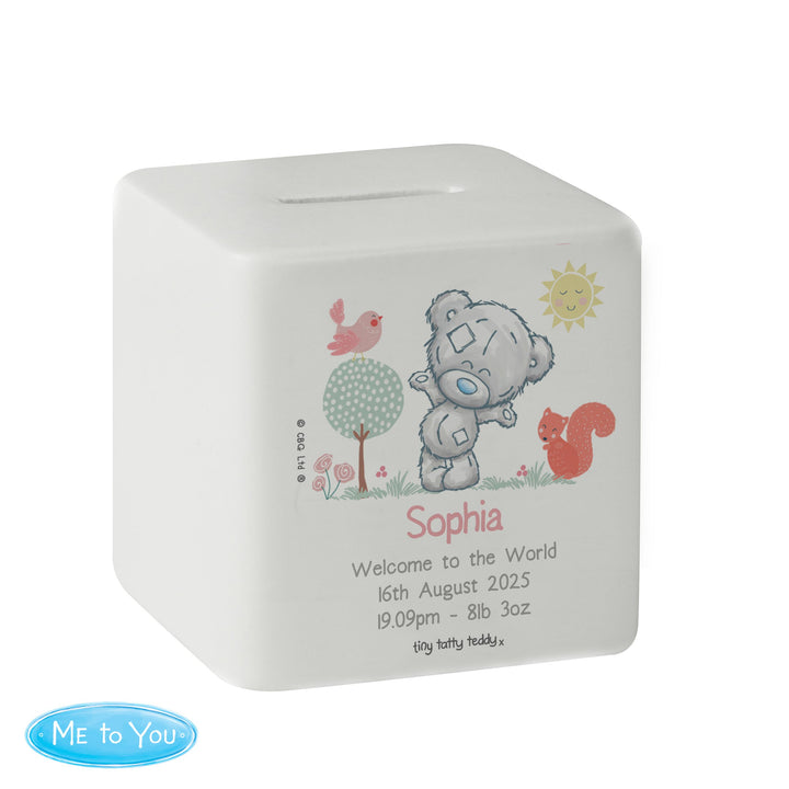 Personalised Tiny Tatty Teddy Woodland Animal Money Box – alternative view