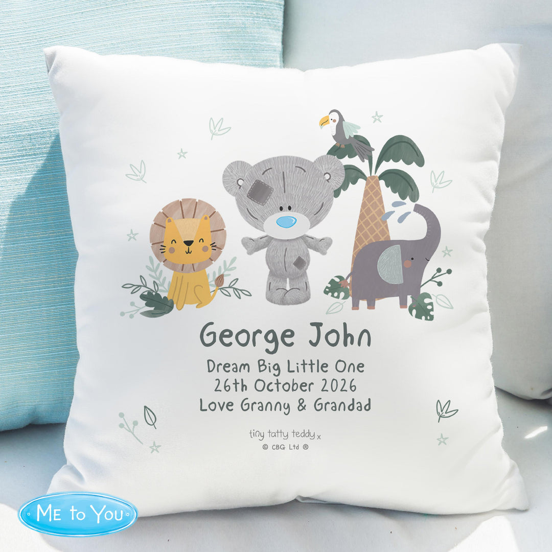 Personalised Tiny Tatty Teddy Jungle Animals Cushion – alternative view